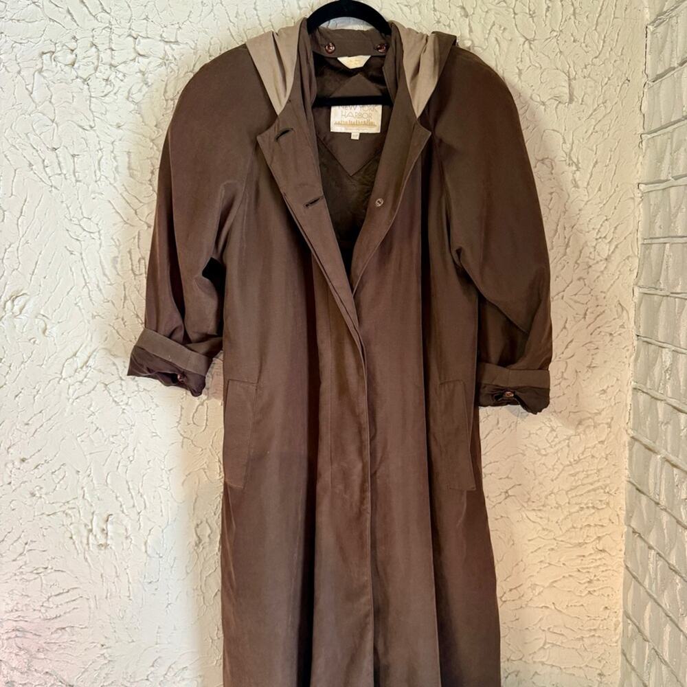 Vintage New York Harbor Brown Women's Trench Coat